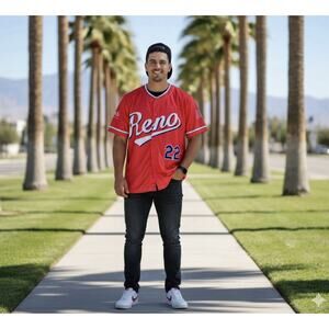Reno Aces MiLB Battle Born Nevada Red Jersey Mens XL #22 EUC